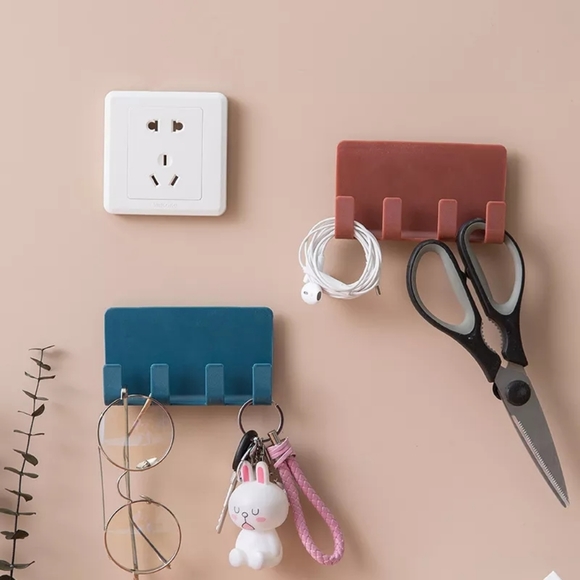 5/$25 brand new phone holder remote shelf w hooks, charger holder 2 colors avail - Picture 3 of 8